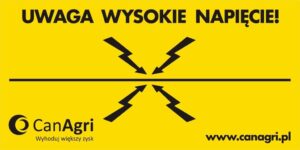 TABLICZKA OSTRZEGAWCZA OGRODZENIA ELEKTRYCZNA CA