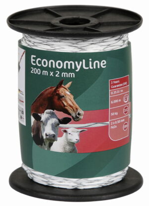 Plecionka ECONOMY 200mb 2x0,50mm biała CA