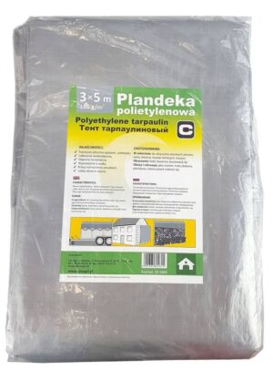 Plandeka 5x8 m, 120 g, srebrna, PE, Can Agri