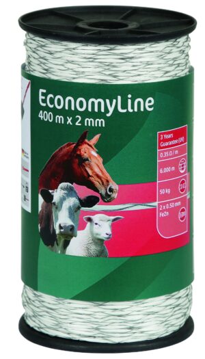Plecionka EKONOMY 400mb 2x0,50mm biała CA