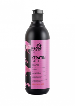 Keratin Bath Black Horse - 500ml szampon lśniące włosie i sierść