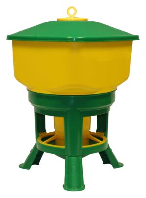 Karmidło automatyczne dla drobiu, duże, 30 l, zielono-żółte, Novital