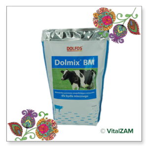 Dolfos DOLMIX BM 2 KG Mieszanka paszowa uzupełniająca mineralna dla krów o średniej wydajności mlecznej