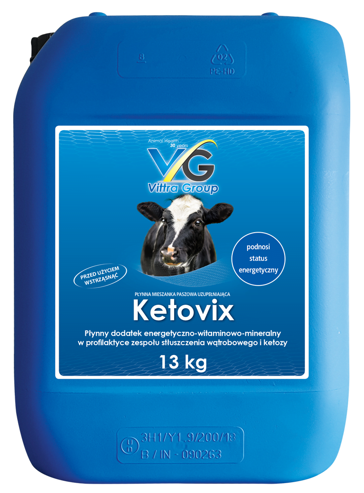 KETOVIX 13kg płynny dodatek energetyczno–witaminowo–mineralny dla krów