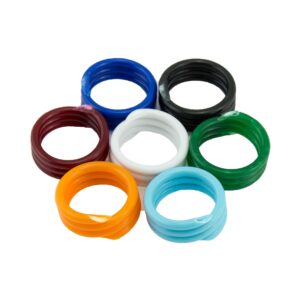 OBRĄCZKA SPIRALNA DLA PTAKÓW ŻÓŁTA 18MM