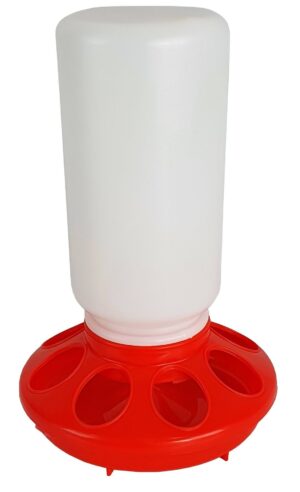 Karmidło dla kurcząt, biało czerwone, zakręcane, 1 kg