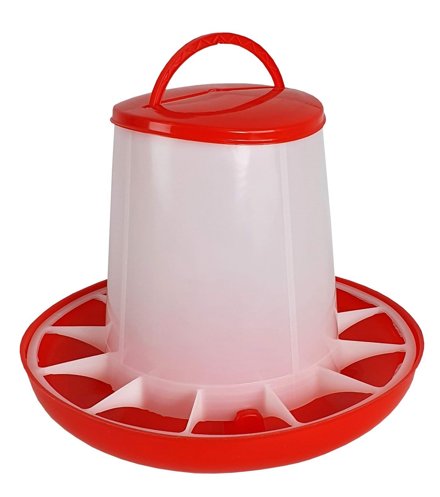 Karmidło dla drobiu, biało czerwone, zakręcane, 6 kg