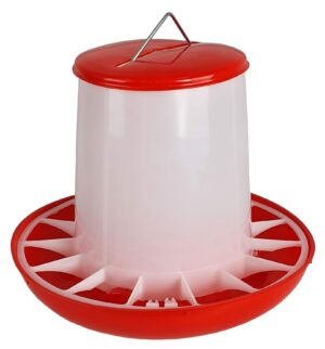 Karmidło dla drobiu, biało czerwone, zakręcane, 9 kg