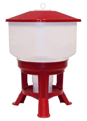 Poidło automatyczne dla drobiu, duże, 40 l, biało-czerwone, Novital