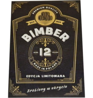 ETYKIETY NA BIMBER- CZARNA- ZROBIONY W UKRYCIU