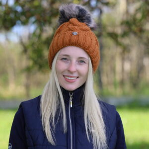 Czapka zimowa HE Aida karmelowa