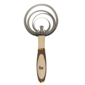 Zgrzebło metalowe York Modern brązowo-beżowe