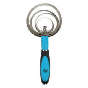 Zgrzebło metalowe York Modern czarno-niebieskie