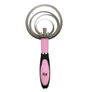 Zgrzebło metalowe York Modern czarno-różowe